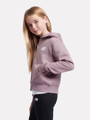 New Balance Purple Girls Brush Back Graphic Zip Hoodie - Image 2 of 5