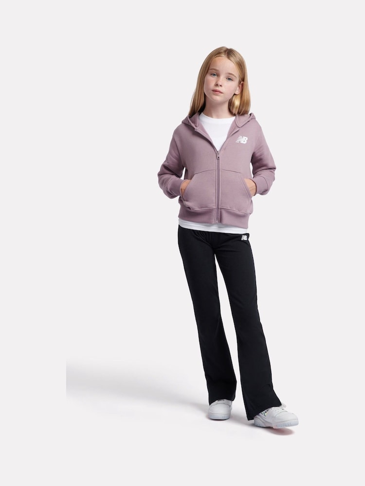 New Balance Purple Girls Brush Back Graphic Zip Hoodie - Image 5 of 5