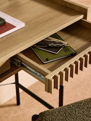 MADE.COM Oak Effect Blaze Desk - Image 2 of 5