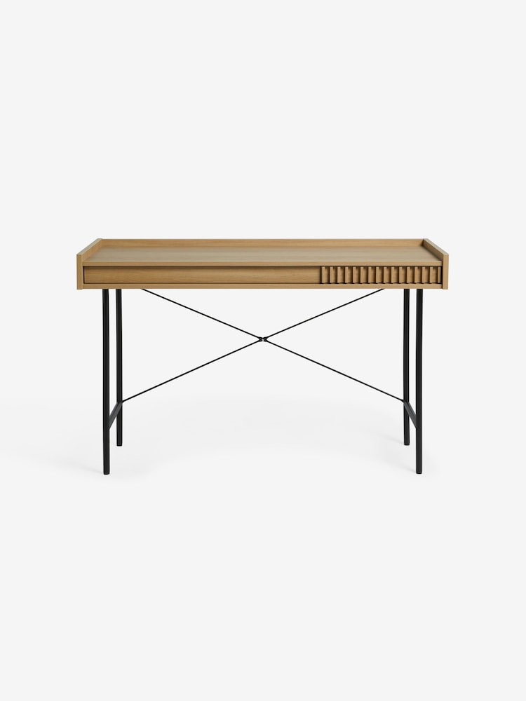 MADE.COM Oak Effect Blaze Desk - Image 5 of 5
