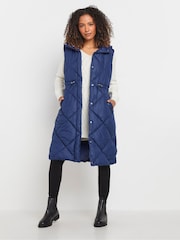 M&Co Blue Hooded Gilet - Image 1 of 5