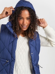 M&Co Blue Hooded Gilet - Image 4 of 5