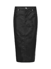 M&Co Black Coated Midi Skirt - Image 5 of 5