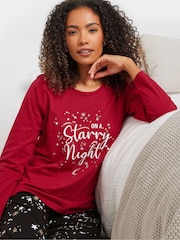 M&Co Starry Night Long Sleeve Wide Leg Pyjamas Set - صورة 4 من 4