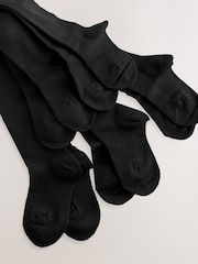 Navy Blue 5 Pack Cotton Rich School Tights - Image 7 of 8