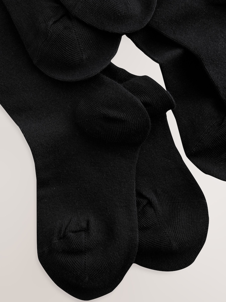 Navy Blue 5 Pack Cotton Rich School Tights - Image 8 of 8