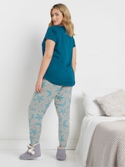 M&Co Blue Star In Stars Short Sleeve Cuffed Pyjamas Set - Image 3 of 5