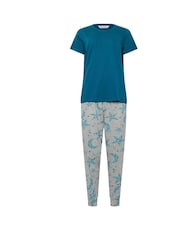 M&Co Blue Star In Stars Short Sleeve Cuffed Pyjamas Set - Image 5 of 5