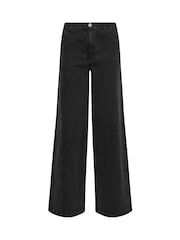 Long Tall Sally Black Wide Puddle Jeans - Image 5 of 5