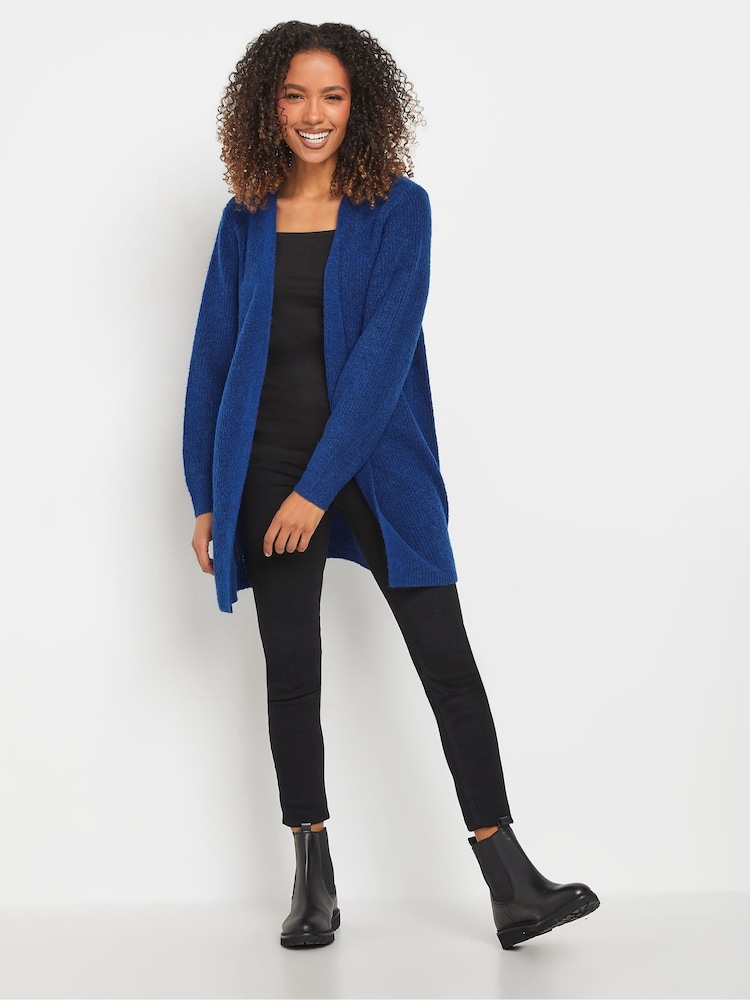 M&Co Blue Ribbed Cardigan - Image 2 of 5 M&Co Blue Ribbed Cardigan - Image 2 of 5
