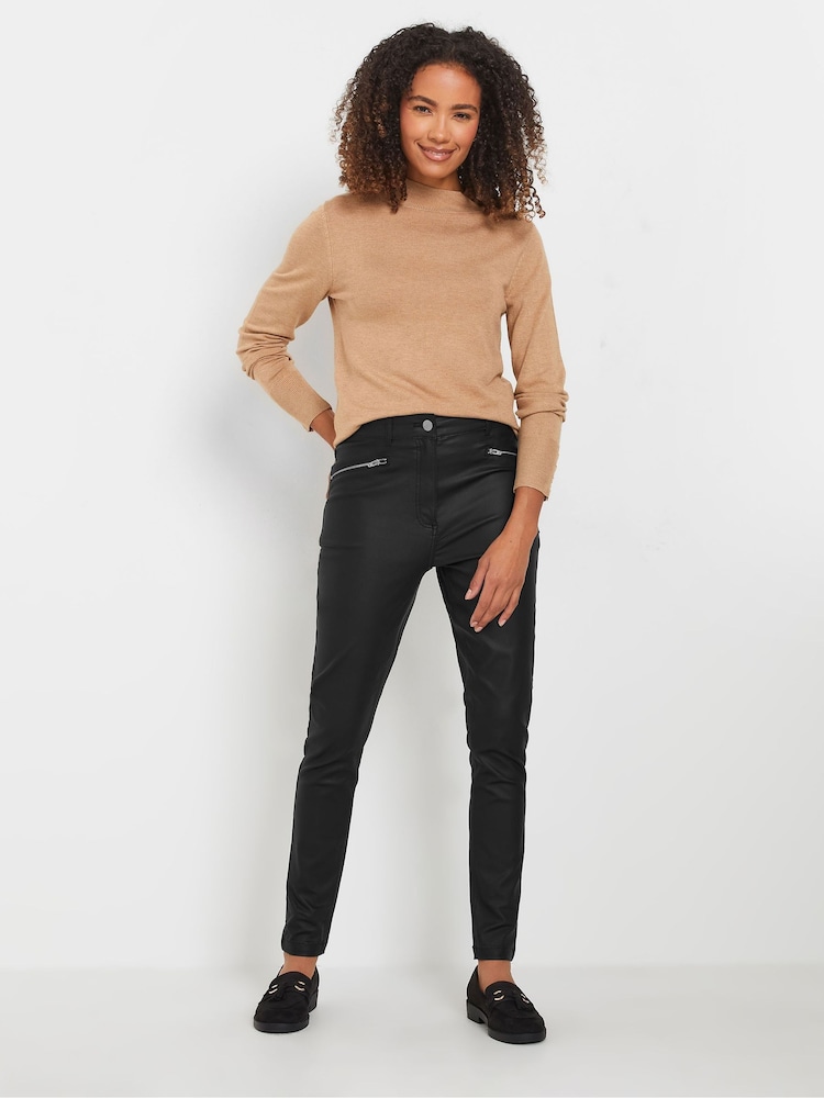 M&Co Coated Skinny Zip Trousers - Bild 2 von 5 M&Co Coated Skinny Zip Trousers - Bild 2 von 5