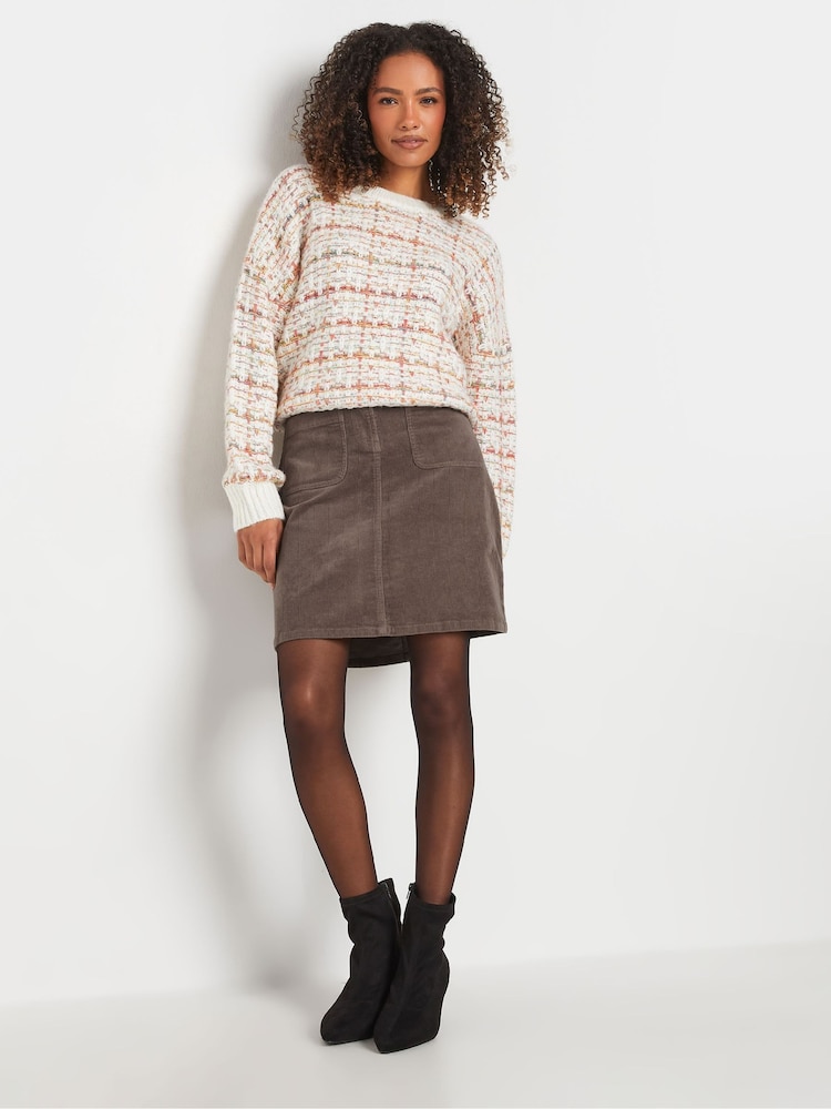 M&Co Brown Corduroy A-Line Skirt - Image 2 of 5