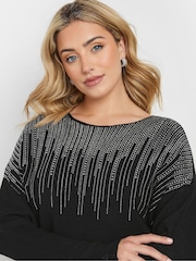 M&Co Black Studded Batwing Embellished Jumper - Image 5 of 6
