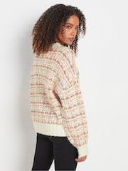 M&Co White Multi Basket Weave Jumper - Image 4 of 5