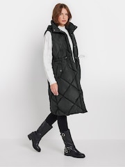 M&Co Black Hooded Gilet - Image 1 of 5