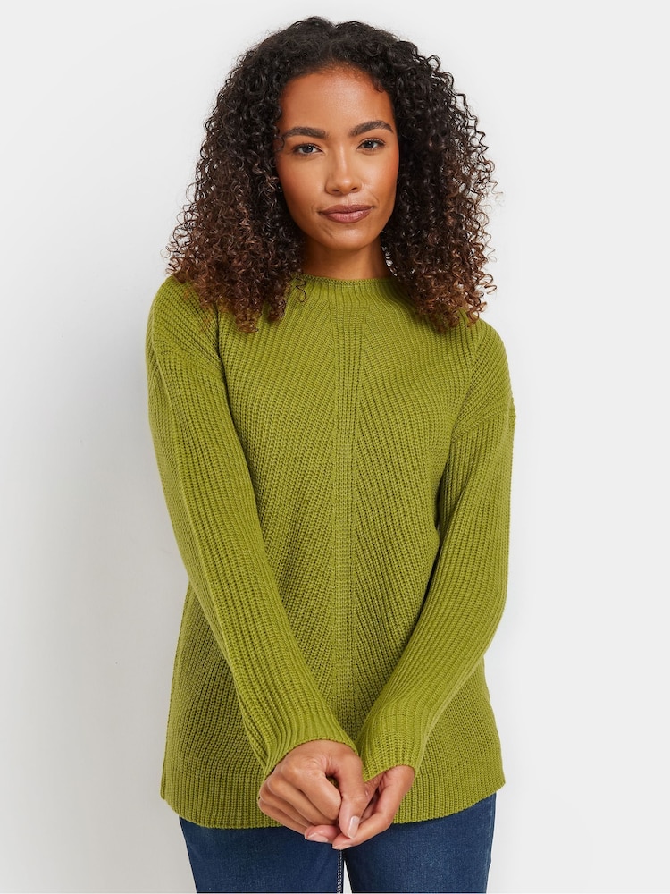 M&Co Green Funnel Neck Stitch Jumper - Image 2 of 5