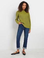 M&Co Green Funnel Neck Stitch Jumper - Image 3 of 5