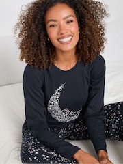 M&Co 100% Cotton Night Sky Long Sleeve Wide Leg Set - صورة 3 من 5