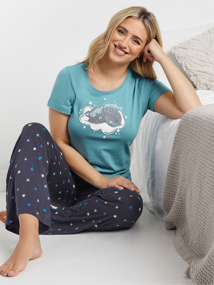 M&Co 'Purrfect' Wide Leg Pyjama Set - Imagen 2 de 5 M&Co 'Purrfect' Wide Leg Pyjama Set - Imagen 2 de 5