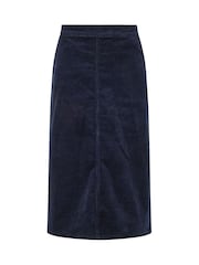 M&Co Blue Corduroy Full Midi Skirt - Image 6 of 6