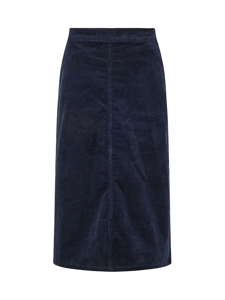 M&Co Blue Corduroy Full Midi Skirt - Image 6 of 6