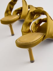 Green Forever Comfort® Round Toe Twist Detail Low Heel Mules - Image 9 of 10