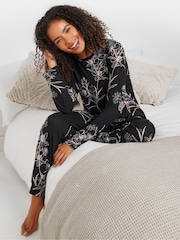 Conjunto de Pyjamas Floral M&Co Soft Touch - Imagem 1 de 5