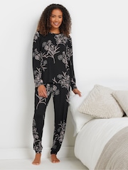 Conjunto de Pyjamas Floral M&Co Soft Touch - Imagem 4 de 5