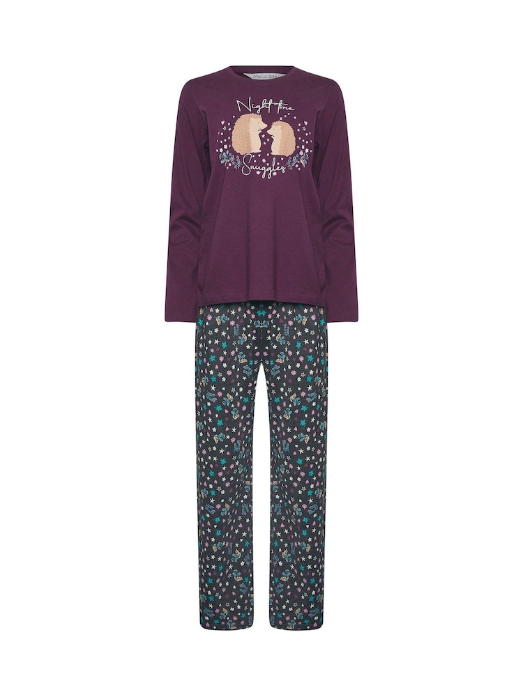 M&Co 100% Cotton Woodland Long Sleeve Wide Leg Pyjamas Set - صورة 5 من 5 M&Co 100% Cotton Woodland Long Sleeve Wide Leg Pyjamas Set - صورة 5 من 5