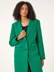 Roman Green Tailored Single Breasted Coat - Image 2 of 5