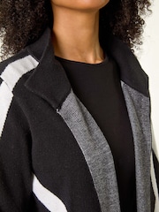 Roman Black Abstract Patterned Cardigan - Image 5 of 5