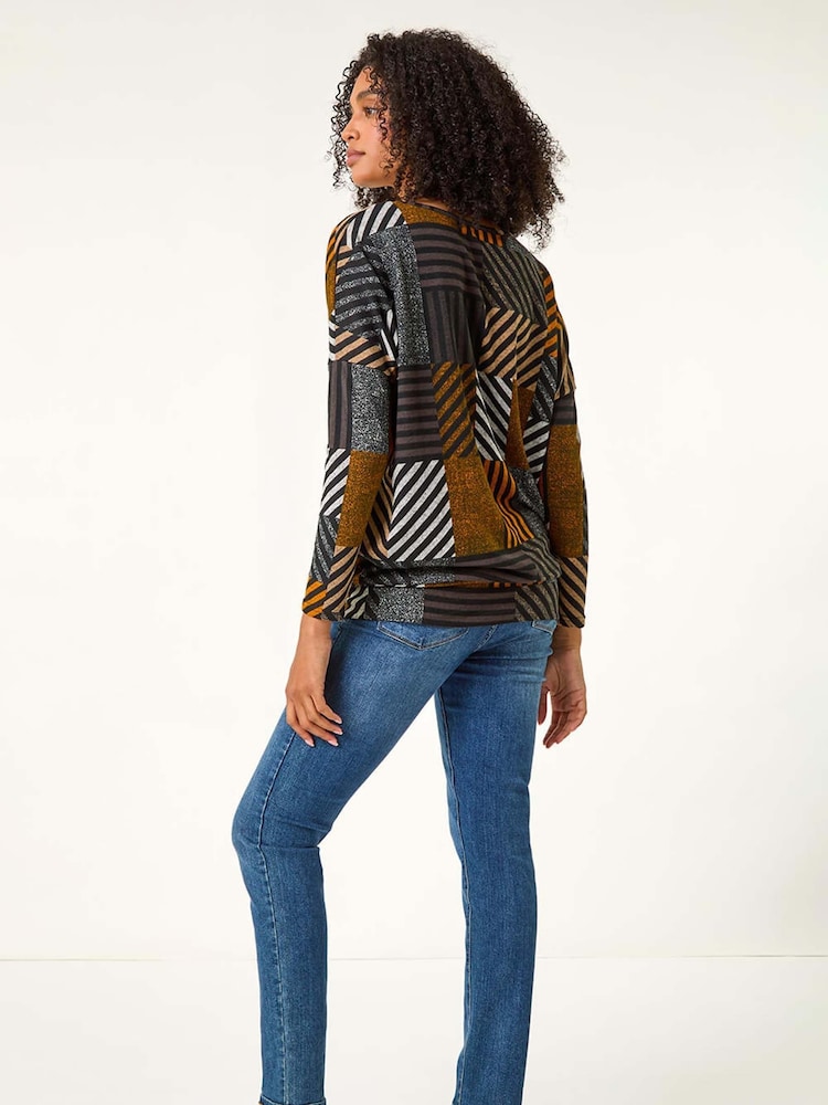 Naranja - Roman Contrast Stripe Top - Imagen 2 de 5 Naranja - Roman Contrast Stripe Top - Imagen 2 de 5