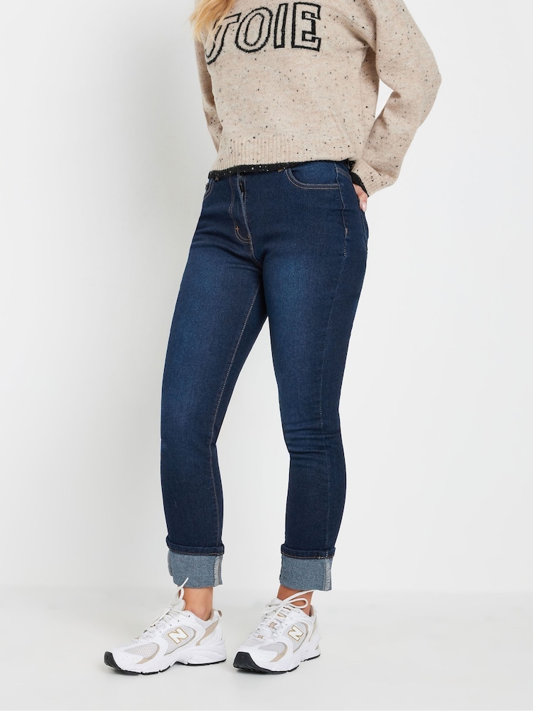PixieGirl Petite Blue blue turn up cigarette jean - Image 2 of 5