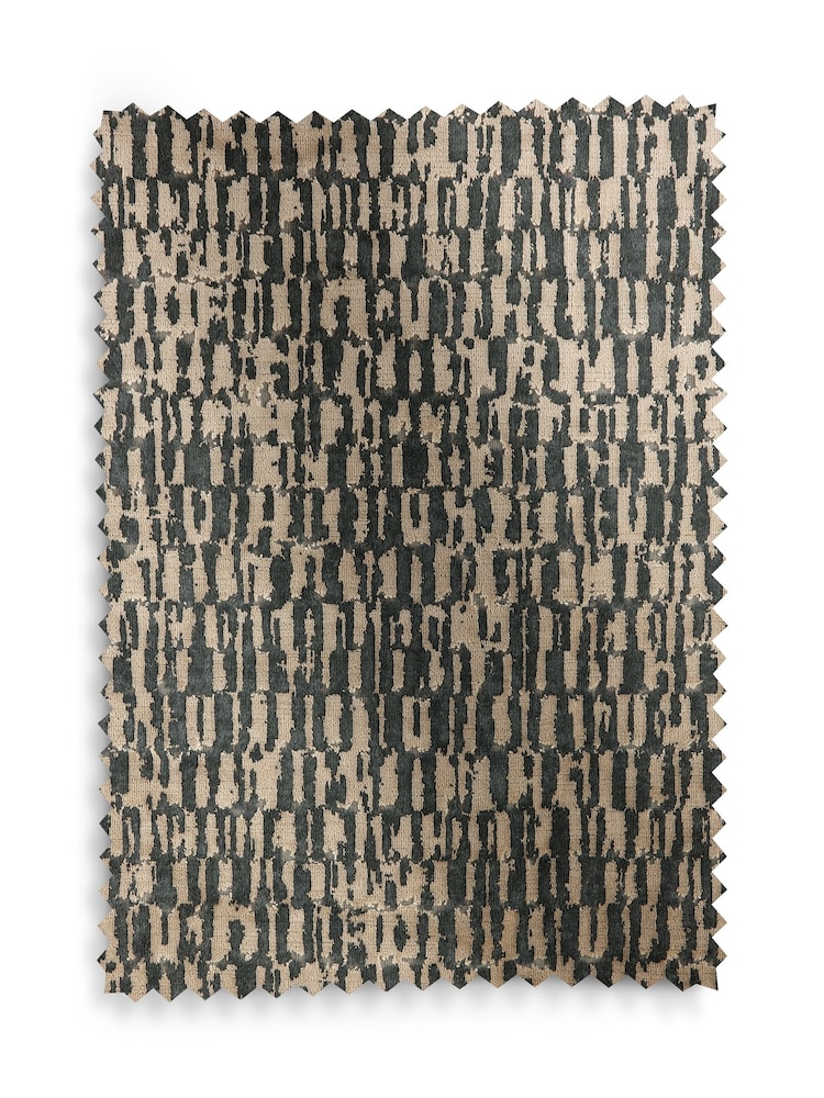 Navy Blue Collection Luxe Heavyweight Textured Velvet Eyelet Lined Curtains - Image 5 of 5 Navy Blue Collection Luxe Heavyweight Textured Velvet Eyelet Lined Curtains - Image 5 of 5