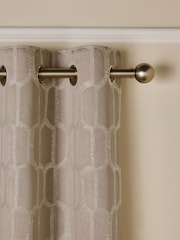 Collection Luxe Evie Geometric Jacquard Eyelet Lined Curtains - Imagem 4 de 5