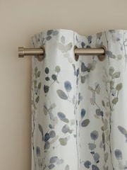 Cortinas blackout/térmicas com ilhós e estampa floral Honesty Leaf - Imagem 5 de 7