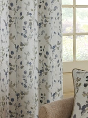 Cortinas blackout/térmicas com ilhós e estampa floral Honesty Leaf - Imagem 6 de 7