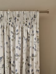 Honesty Leaf Floral Print Blackout/Thermal Pencil Pleat Curtains - Imagem 4 de 6