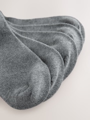 Grey 5 Pack Cotton Rich School Ankle Socks - Image 2 of 3