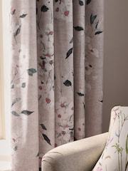Floral Linen Blend Eyelet Curtains - Imagem 3 de 5