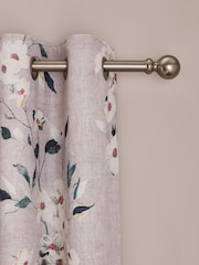 Floral Linen Blend Eyelet Curtains - Imagem 4 de 5