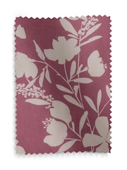 Pink Berry Floral Print Eyelet Curtains - Image 7 of 7