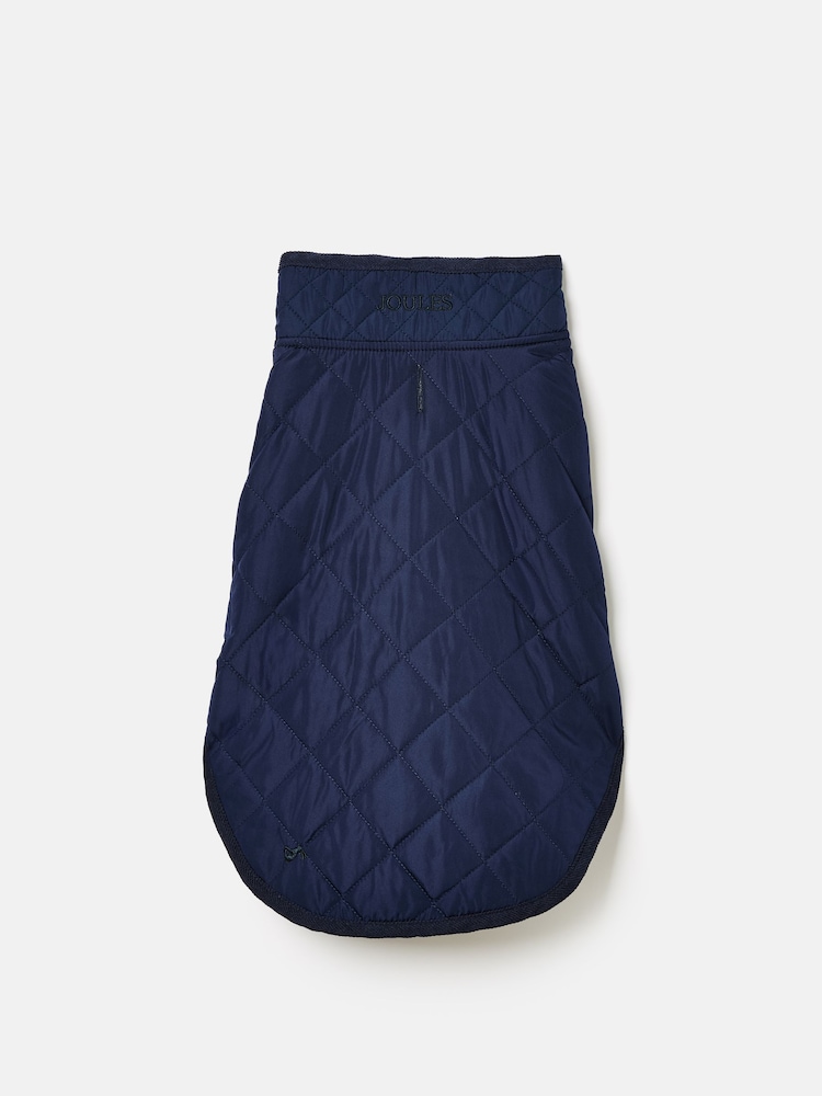 Joules Navy Blue Quilted Dog Coat - Image 1 of 6 Joules Navy Blue Quilted Dog Coat - Image 1 of 6