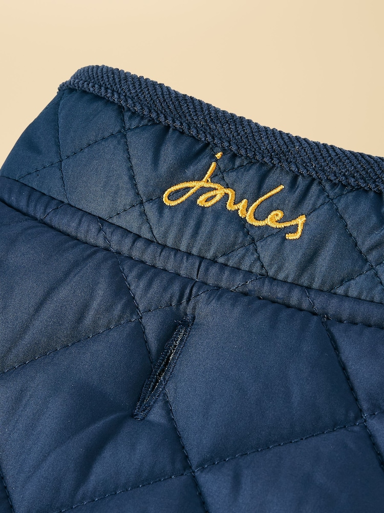 Joules Navy Blue Quilted Dog Coat - Image 5 of 5