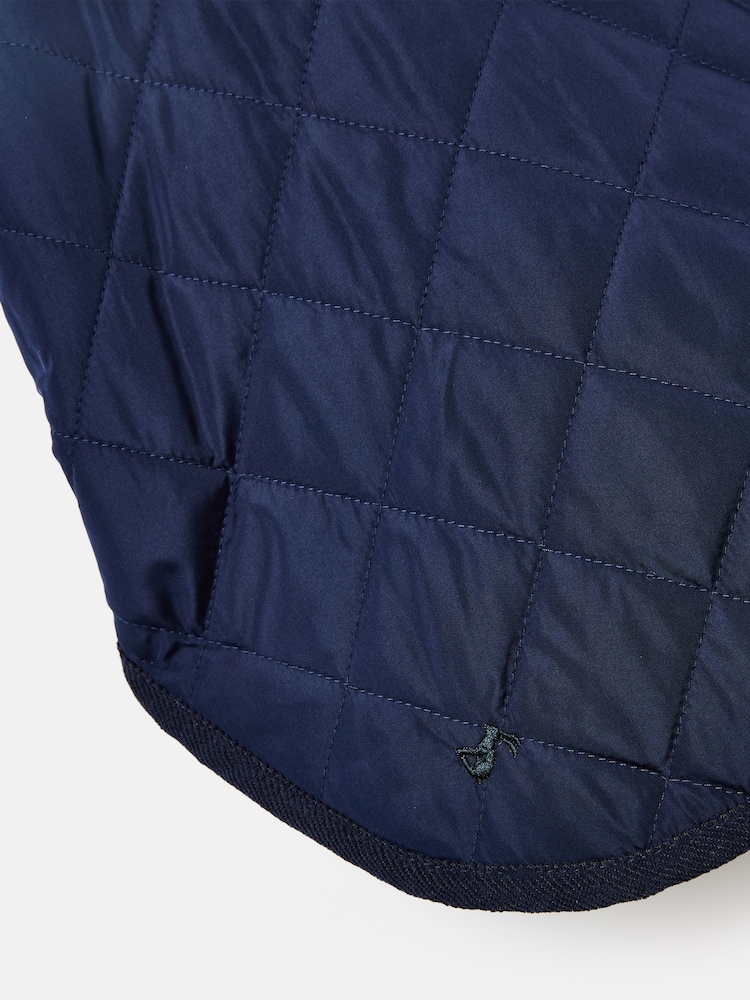 Joules Navy Blue Quilted Dog Coat - Image 6 of 6