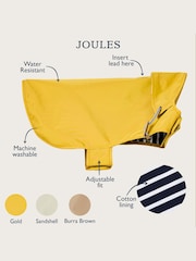 Joules Gold Water-Resistant Dog Jacket - Image 9 of 10