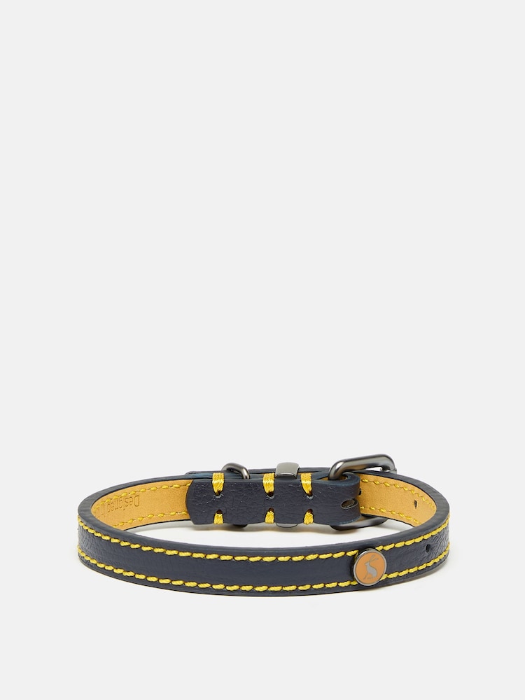 Joules Navy Blue Leather Dog Collar - Image 9 of 9 Joules Navy Blue Leather Dog Collar - Image 9 of 9