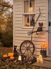 Lights4fun Set of 3 Autumnal Pumpkins With Warm White LED Light - Image 4 of 4