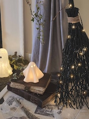 Lights4fun Black Witches Broom With Micro LED Halloween Decoration - Image 4 of 6