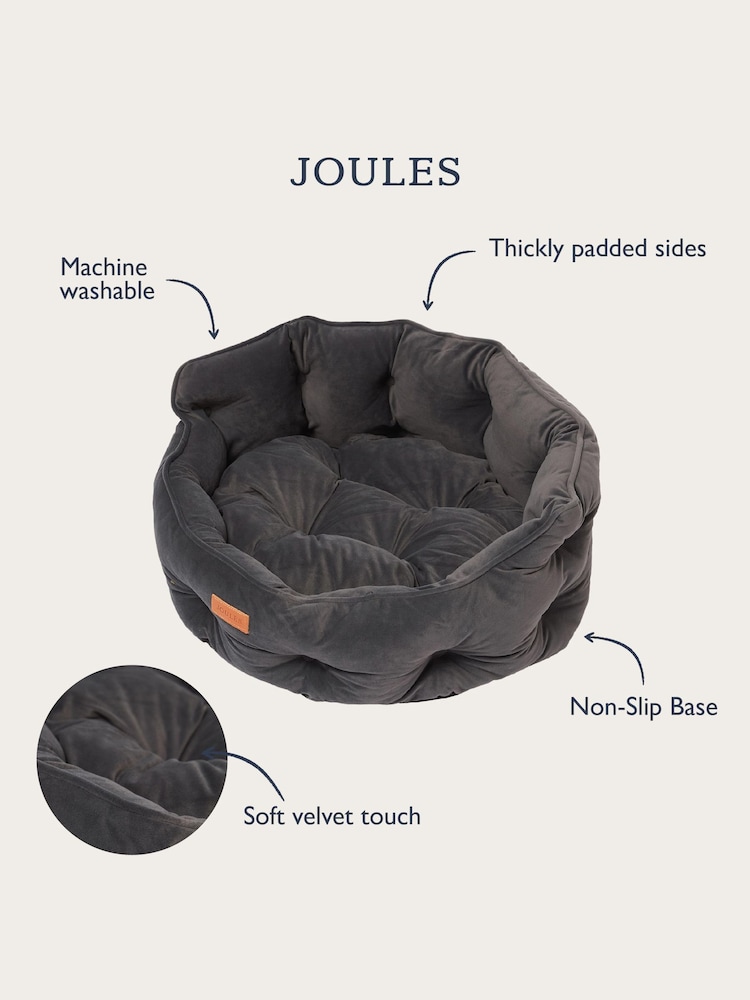 Joules Grey Pet Bed - Image 9 of 9